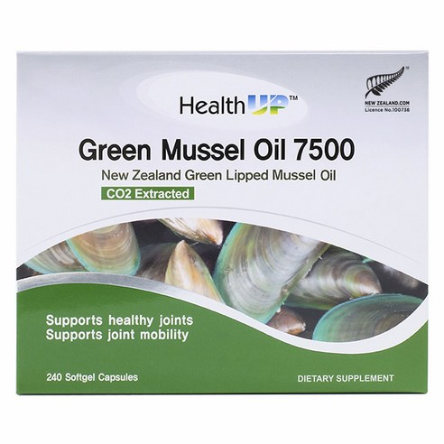 헬스업 그린 머슬 오일 7500 소프트젤 캡슐, 240정, 1개