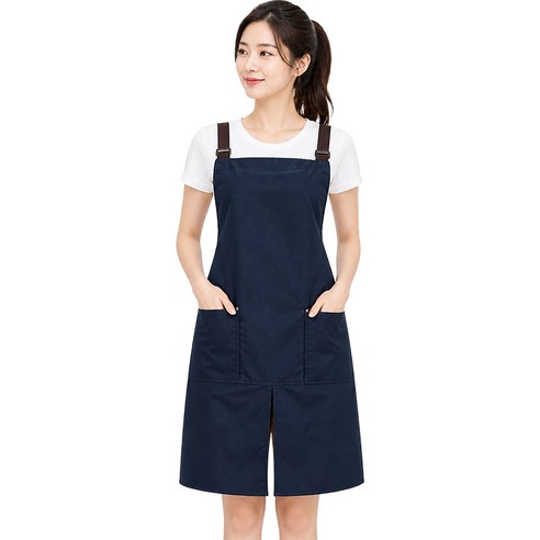 여성 여름 초경량 앞치마, 1개, 네이비