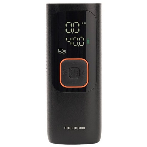 아이나비허브 무선 스마트 에어펌프 울트라 맥스 UV1000 6000mAh, 1개, 블랙