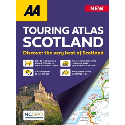 (영문도서)AA Touring Atlas Scotland Spiral, AA Publishing, English, 9780749584450