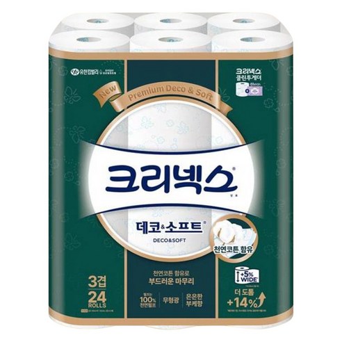 크리넥스 천연 펄프 데코 & 소프트 3겹 화장지 30m 솔직 후기 | 실사용자 리뷰 분석 썸네일
