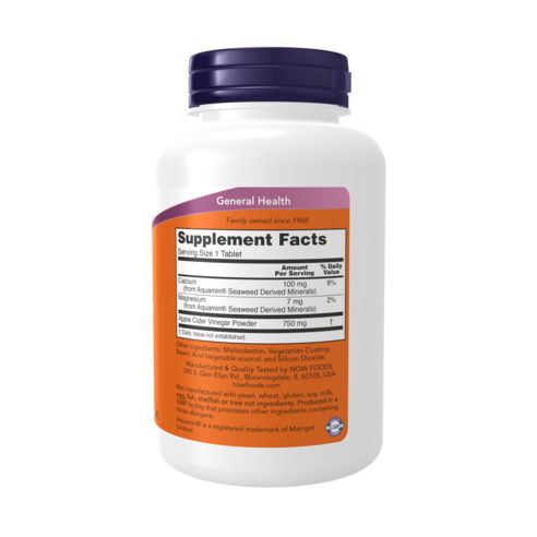 나우푸드 애플 사이다 비니거 750mg 타블렛 180정, 1개 이미지 3