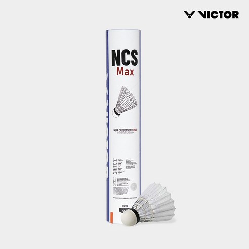 빅터 인조셔틀콕 NCS MAX 1타12개 카본셔틀콕 배드민턴셔틀콕 동호인 내구성 용산스포츠 용스