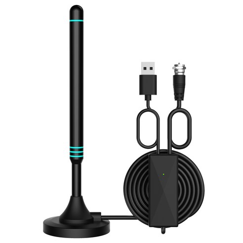 인네트워크 UHD/HD 지원 공중파 지상파 수신기 디지털TV 수신 실내용 캠핑용 DTV 무지향성 실내 안테나 5M, 1개, IN-ANTM4