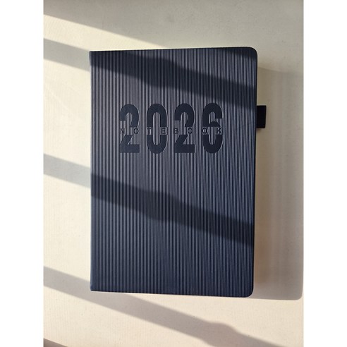 DOA양지 2026년 날짜형 노트 플래너 A5 다이어리 업무용 수첩 일기장 만년다이어리 노트, 네이비, 1개