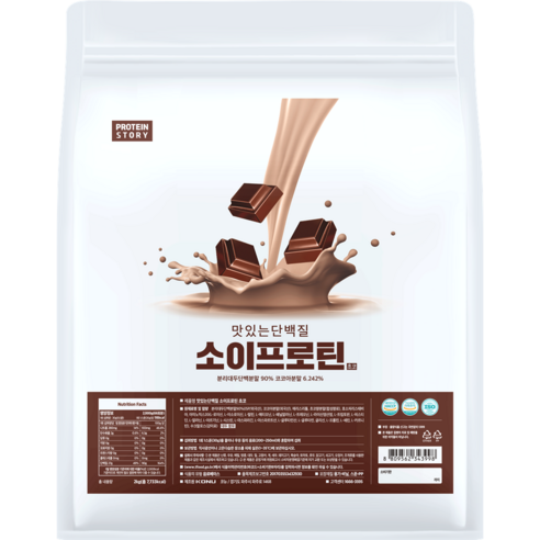 프로틴스토리 맛있는 단백질 소이프로틴 초코맛, 2kg, 1개