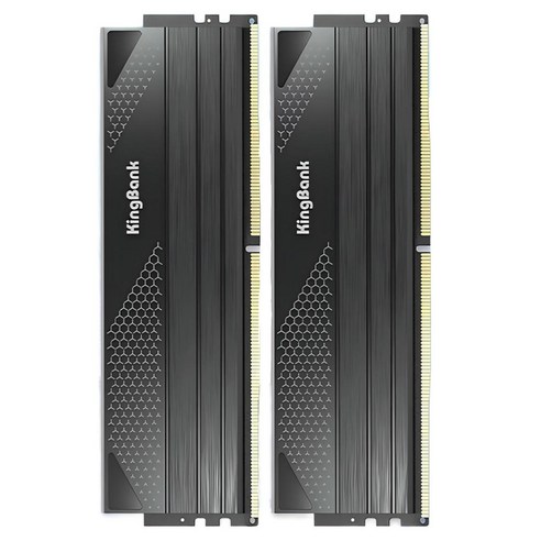 킹뱅크 스타 블레이드 DDR5 하이닉스 A다이 6400MHZ CL30 데스크톱용 램 16GB 블랙 2개입, 1개, KP46403016G