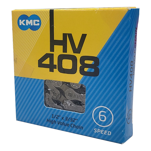 KMC 자전거 체인 HV408 / 6단 7단 21단 체인 프리휠용 체인링크포함, HV408 다단체인, 1개