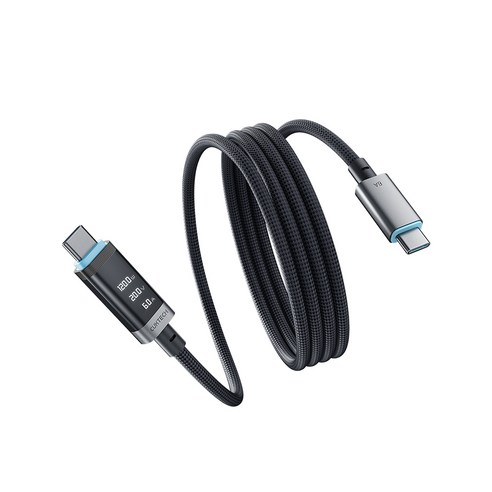 쿡테크 C타입-C타입 패브릭 디스플레이 마그네틱 꼬임방지 PD 240W PD3.1 고속충전 케이블 1.5m, 1개, 회색, 150mm