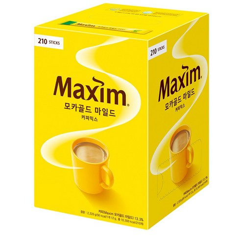 맥심 모카골드 마일드 커피믹스, 12g, 210개입, 1개