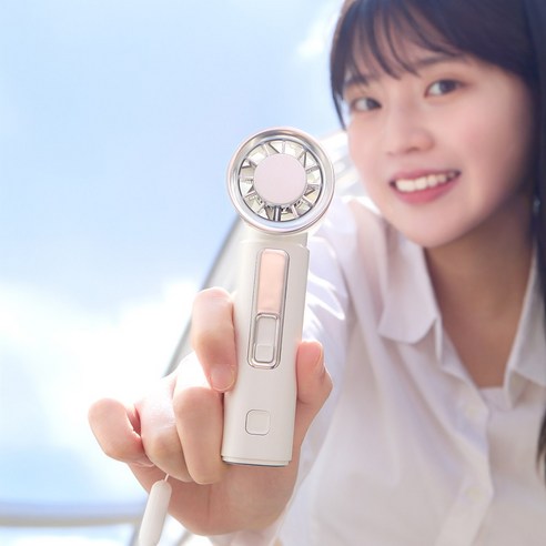 포켓비 120단 에어컨 휴대용 선풍기 5000mAh 대용량 미니 손풍기, 그레이