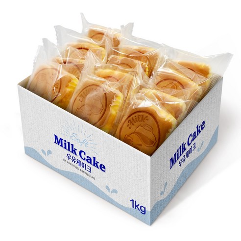 밀크 우유 케이크 대용량 촉촉한 카스테라 빵, 1개, 1kg