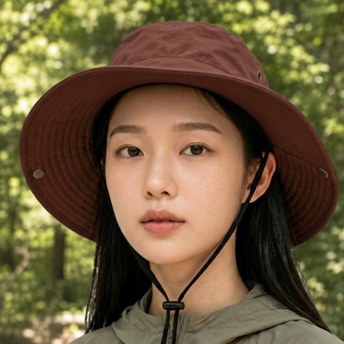 리꼬즈 등산모자 햇빛차단 넓은챙 사파리모자, 브라운