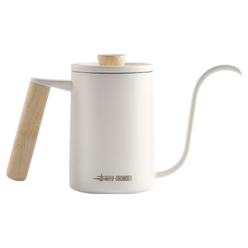 쓰리바머 플래닛 핸드 드립 커피 포트 400ml, 1개, 화이트