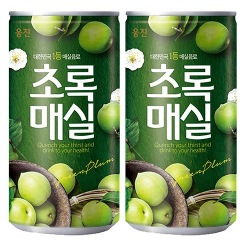 웅진 초록매실 180ml x 60캔입 ( 30캔x2박스 )베라카