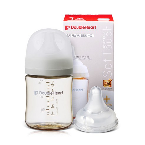 더블하트 모유실감 3세대 오후의베이지 160ml 싱글팩(젖병+젖꼭지 S), 1세트, 오후의베이지 (S)