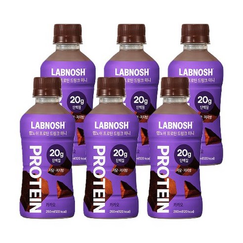 랩노쉬 프로틴 드링크 카카오 미니, 6개, 260ml