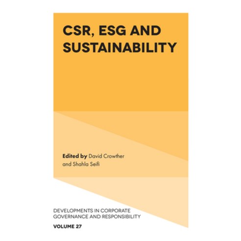 (영문도서)Csr Esg and Sustainability Hardcover, English, 9781805927709