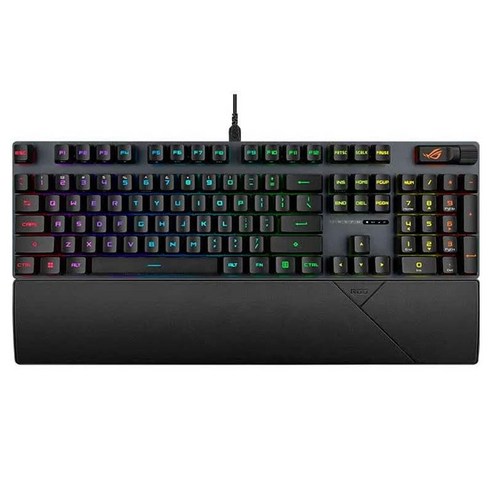 ROG 레인저 2 RX 게이밍 유선 기계식 키보드, 블랙, RX 적축 PBT, 제조사축