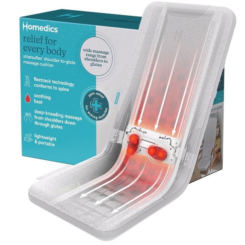 HoMedics 호메딕스 시아츠플렉스 온열 마사지 쿠션 (플렉스트랙 기술 허리 어깨 다리 주무름 경량 휴대용)
