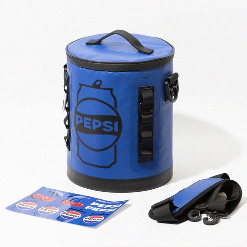 펩시 아이스 쿨러 방수 3중 보온 보냉 소프트 백 12L PEP-CBAG, 블루
