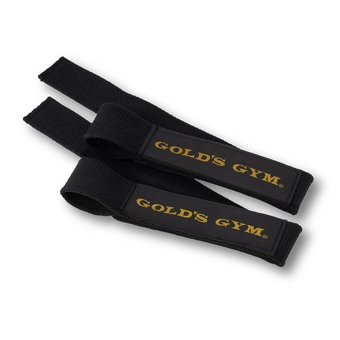 골드짐 (GOLDS GYM) 내구성 원조 손목스트랩 초보자상급자 단련하고 싶은 부위에 집중 악력 보조 등 턱걸이 랫트 풀다운 데드리프트 로잉 G3500, 검정, 1개
