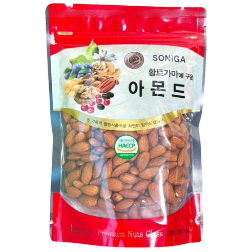 황토가마에 구운 아몬드, 500g, 1개