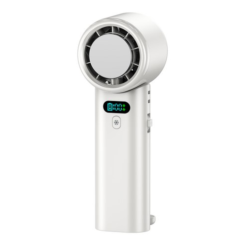 아이스 핸드 선풍기 100단 조절 USB 충전 넥선풍기 여름 필수템, 화이트, H28-5200mAh