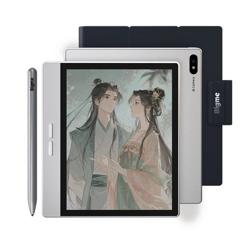 빅미 B7 전자책 리더기 7인치 E-잉크 300PPI 안드로이드14, 1개, B7 실버 8 및 128GB, 전자책 리더 케이스 세트