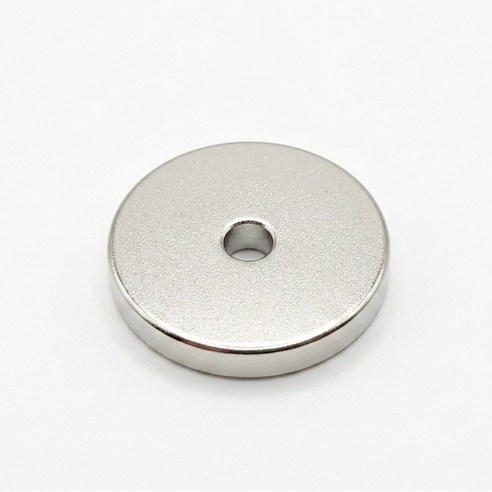 에이제이에스 초강력 네오디움 원형 자석 N42SH 등급 35mm * 5.5mm (30mm 40mm 보완 대체용), 1개, 실버