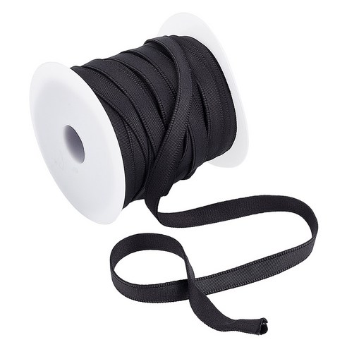 25m 나일론 밴드 속옷 브래지어 탄성 밴드 어깨 스트랩 블랙 12mm, 검은색, 1개
