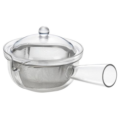 아케보노 스테인리스 메쉬 티포트 사이드 핸들 타입, 클리어, 1개, 260ml