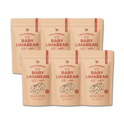 라라마켓 페루 슈퍼푸드 베이비 리마빈 리마콩, 500g, 6개 개당 중량 × 수량, 500g × 6개 섬네일