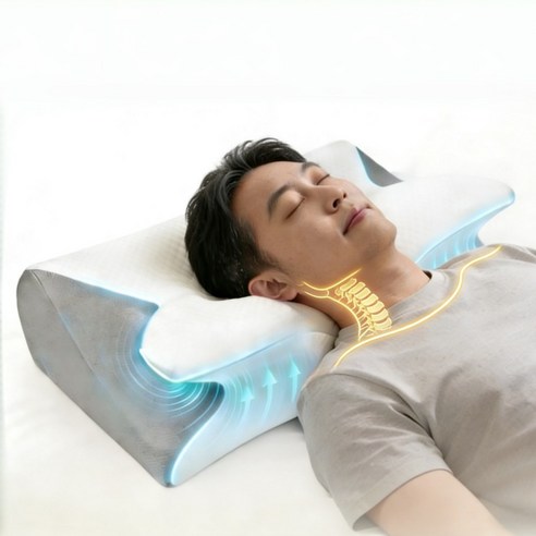 IMIS 이중 높이 조절-독일 바스프 메모리폼 경추 베개-이중 커버, 1개, 옵션 / 색상