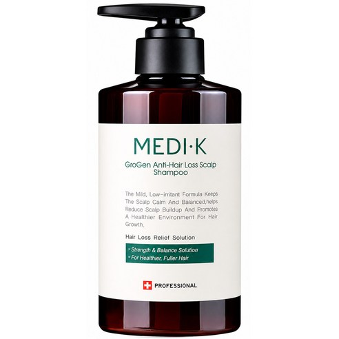 약국입점 메디케이 그로젠 탈모샴푸 대용량 500ml 탈모완화 기능성 모발보호 특허 두피케어