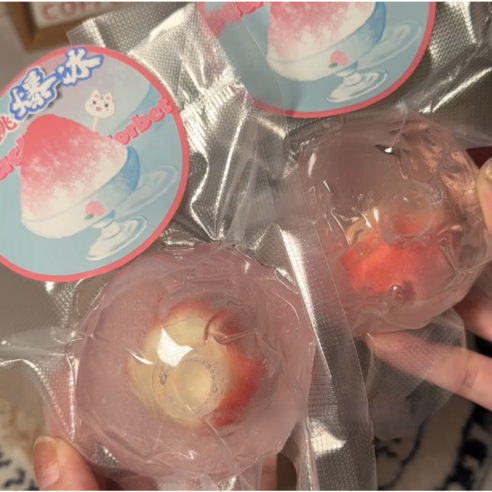 [과일 슬러쉬 말랑이 3종] 빙수 말랑이 ASMR 스트레스해소 힐링 촉감, 1개, 복숭아