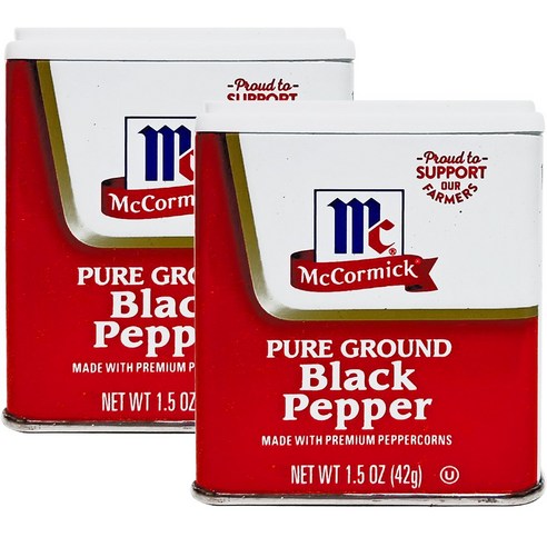 맥코믹 흑후추 가루, 42g, 2개