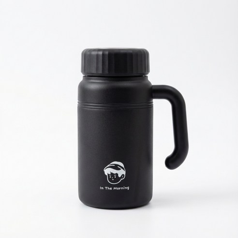 스텐 텀블러 보온보냉 1000ml 누수방지 가벼운 물병, 매트 블랙, 1개, 1L