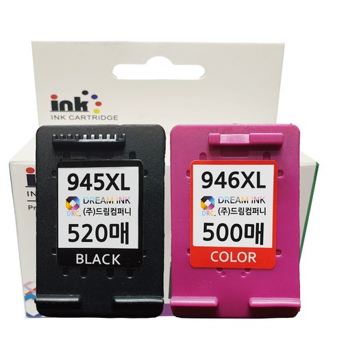 드림잉크 PG-945 CL-946 XL 호환 캐논 MG3090 MG2490 TR4590 TR4690 TS3490 TS3492 용, PG-945 CL-946 프리미엄대용량 세트, 1개