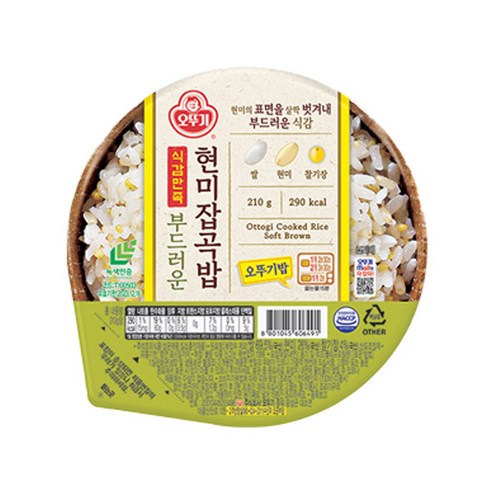 오뚜기 식감만족 부드러운 현미잡곡밥, 210g, 24개