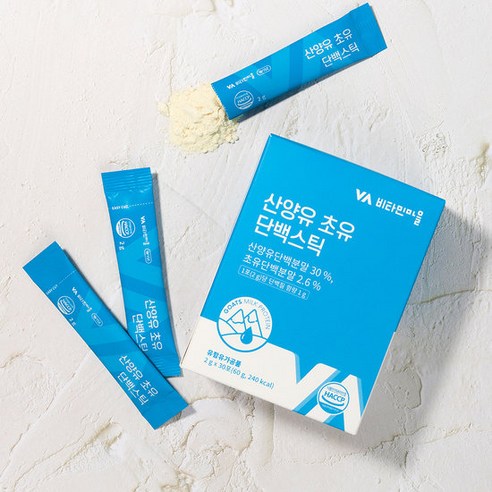 비타민마을 네덜란드산 산양유 초유 단백질 분말 스틱 60g, 6개 맛있게 먹은 솔직 후기 - 상품 이미지 2
