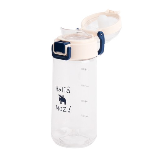 MOZ 스웨덴 원터치 올트라이탄 클린 키즈 보틀 물병, 아쿠아블루, 1개, 490ml
