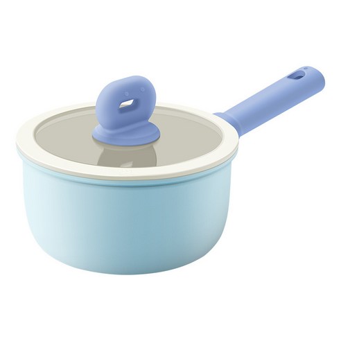 ALLILIO 세라믹 밀크팬 IH 인덕션 편수냄비 가스용 milk pot, 1개, 블루, 20cm