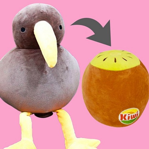 대형 키위새 반전 인형, 1개, C(브라운), 25cm