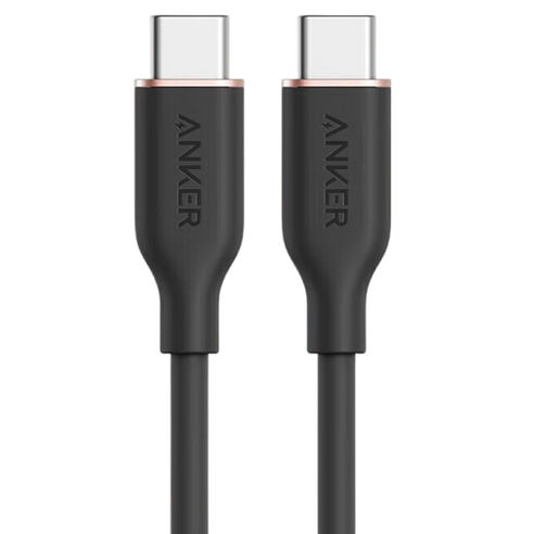 앤커 파워 라인 3 플로우 USB C 투 C 고속 데이터 케이블 240W, 1개, 블랙, 1.8m