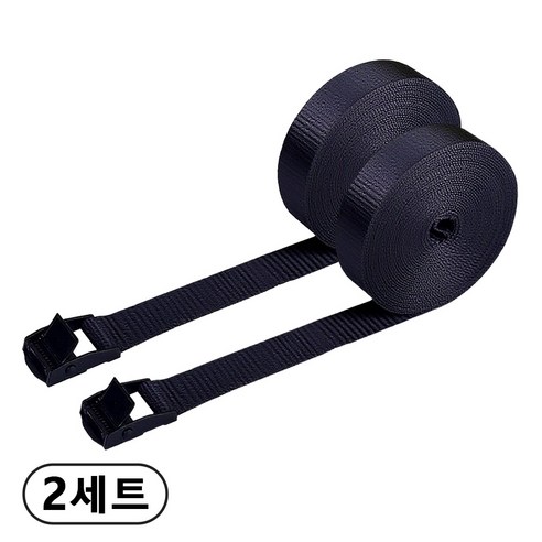 신명자동바 25mm 고강도PE 캠버클 자동바 깔깔이바 고정바, 2세트, 블랙