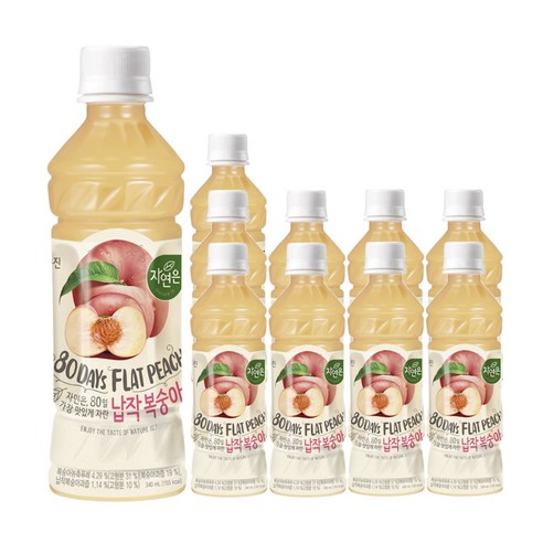 웅진 자연은 납작복숭아 음료 340ml 10개