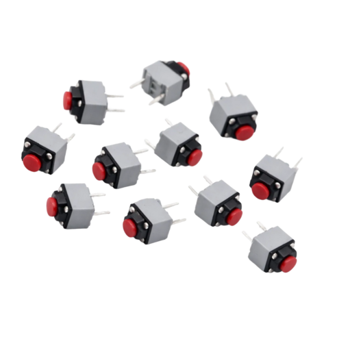 마우스 무소음 스위치 2핀 관통형 6x6x7.3mm 클릭 저소음 교체용 10개, TVDP21-073AR