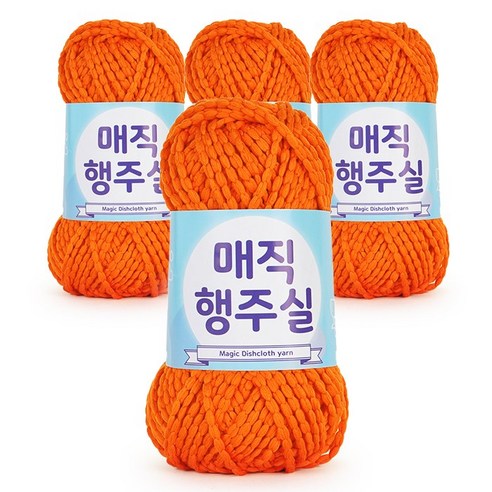 필립섬유 쎄비 매직 행주실 80g, 7 주황, 4개