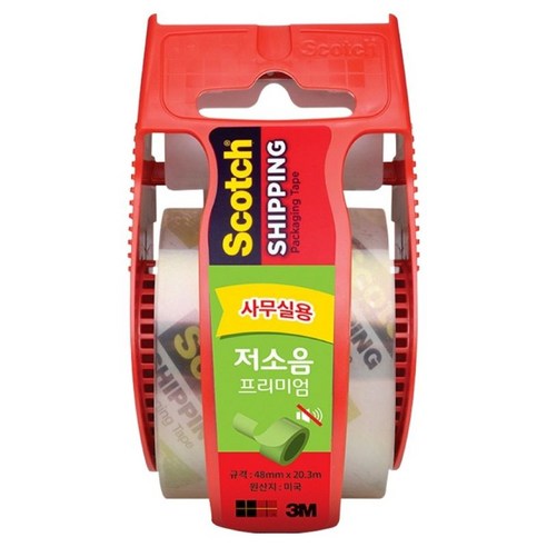 스카치 저소음 프리미엄 포장용 테이프 48mm x 20m, 투명, 3개